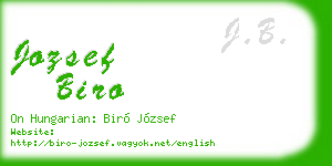 jozsef biro business card